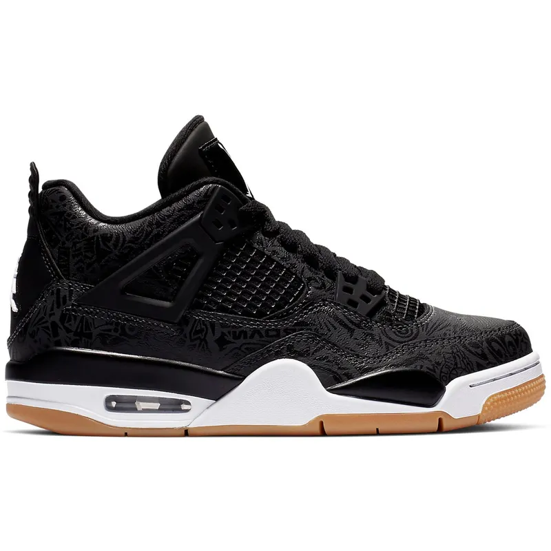 Jordan 4 Retro Laser Black Gum (GS) (CI2970-001)