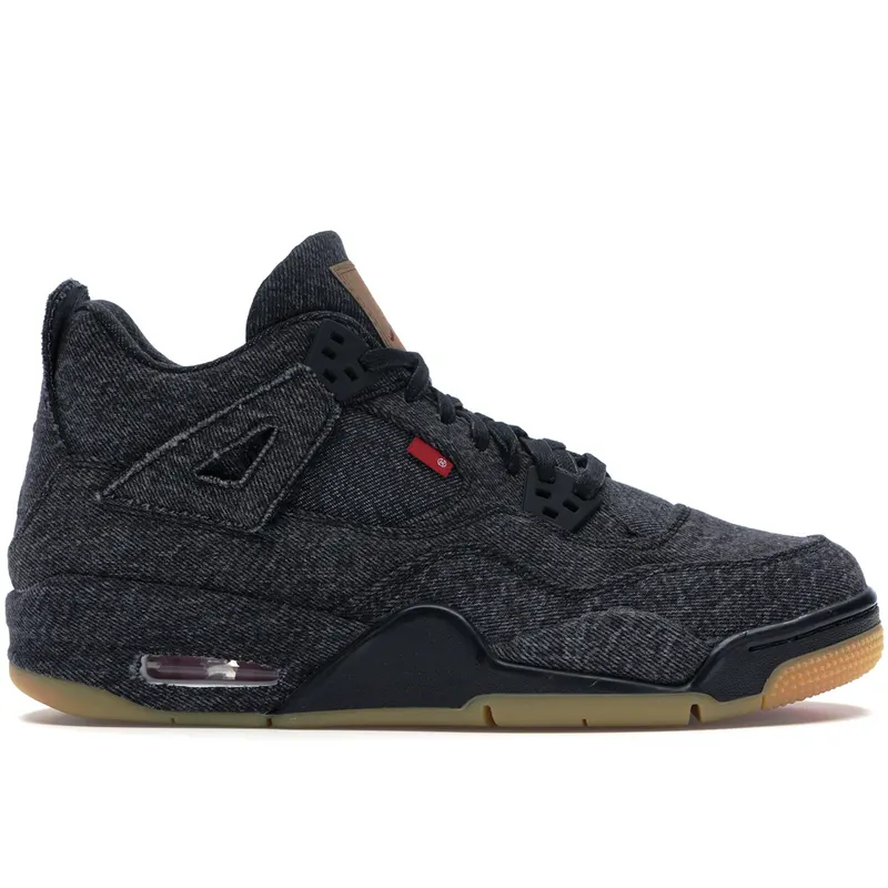 Jordan 4 Retro Levi’s Black (GS) (Blank Tag) (AQ9103 001)