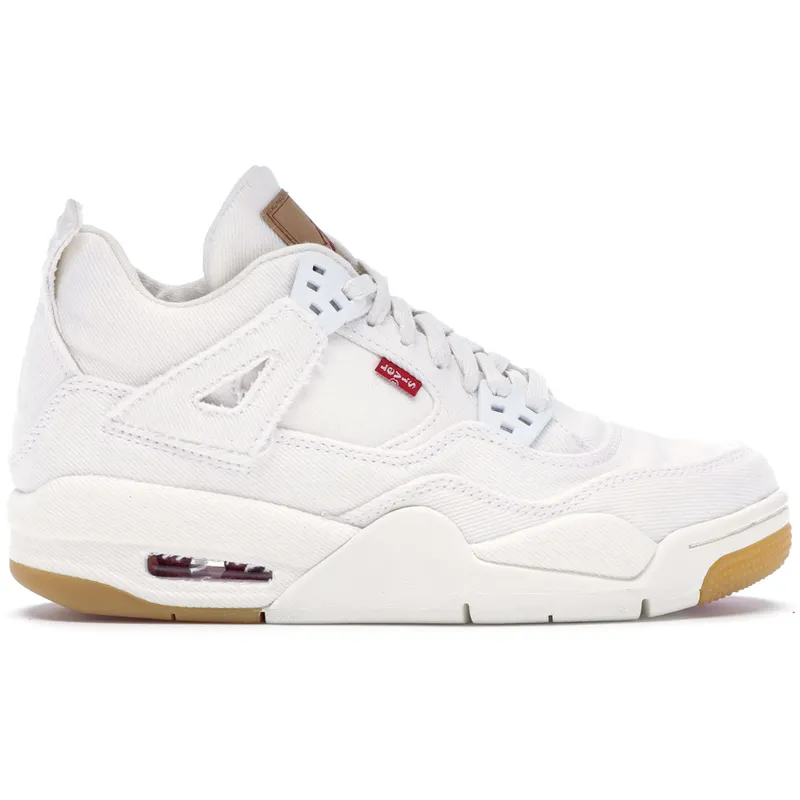Jordan 4 Retro Levi’s White (GS) (Levi’s Tag) (AQ9103-100)