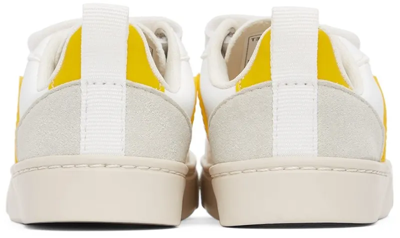 VEJA Baby White & Yellow Vegan V-10 Velcro Sneakers (CV0702549)