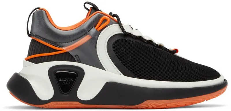 Balmain Black & Orange B-Runner Sneakers (XM1VI261TRBY)