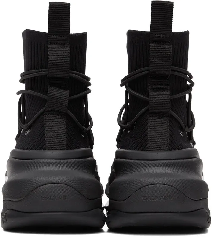 Balmain Black B-Bold Hiking Sneakers (XM1VH283TLDK)