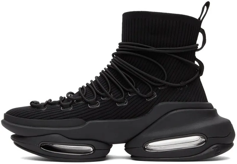 Balmain Black B-Bold Hiking Sneakers (XM1VH283TLDK)
