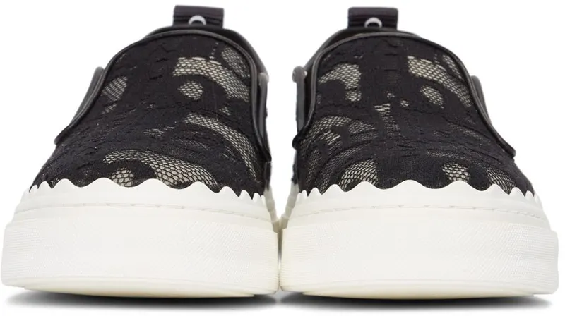 Chloé Black Lace Lauren Sneakers (CHC21U421D2)