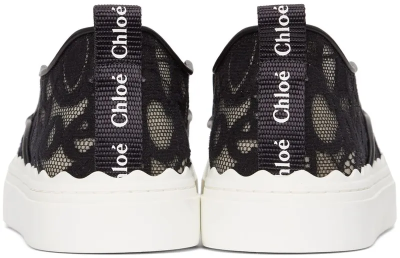 Chloé Black Lace Lauren Sneakers (CHC21U421D2)
