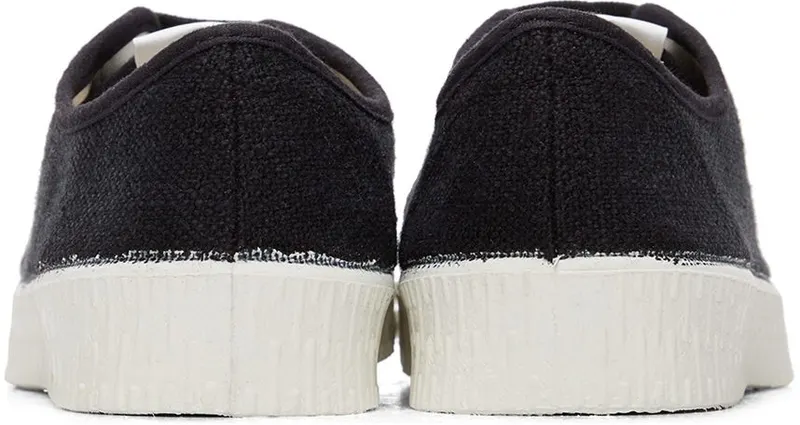 Spalwart Black Linen Special Low Sneakers (34031109999)