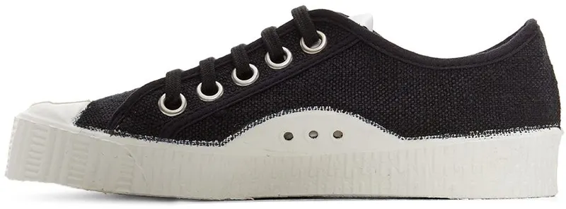 Spalwart Black Linen Special Low Sneakers (34031109999)