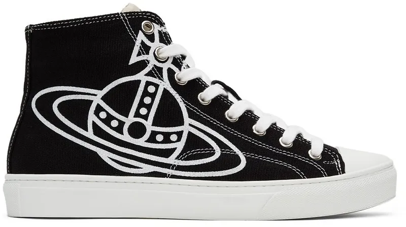 Vivienne Westwood Black Plimsoll High Sneakers (75010001M-W0004-)