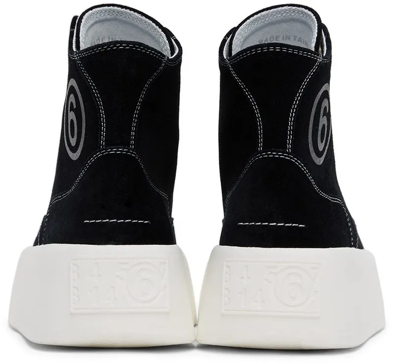 MM6 Maison Margiela Black Suede 6 Sneakers (S59WS0153 PR047)