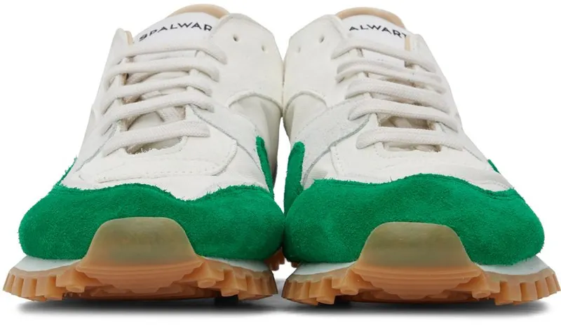Spalwart Green & Off-White Marathon Trail Low Sneakers (97037767460)