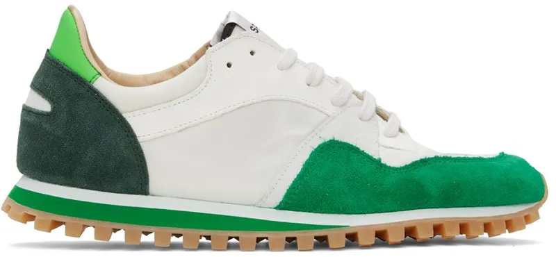 Spalwart Green & Off-White Marathon Trail Low Sneakers (97037767460)