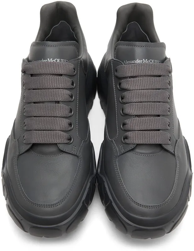 Alexander McQueen Grey Court Trainer Sneakers (634619WIAGC1513)