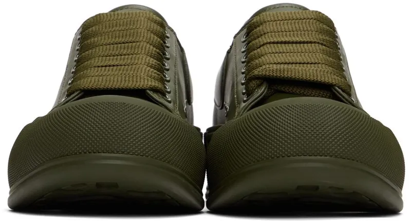 Alexander McQueen Khaki Deck Plimsoll Sneakers (667817WIAGC)