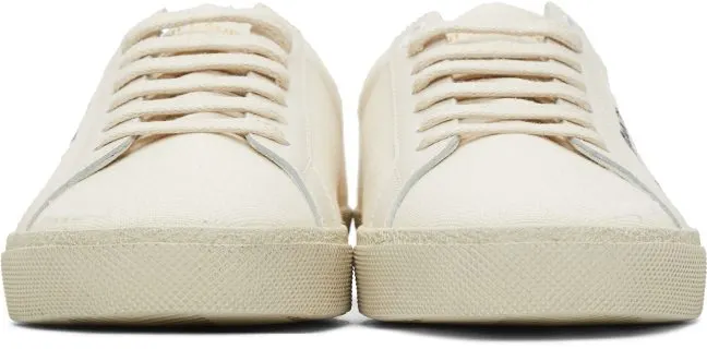 Saint Laurent Off-White Worn-Look Court Classic SL/06 Sneakers (610648 GUP10)