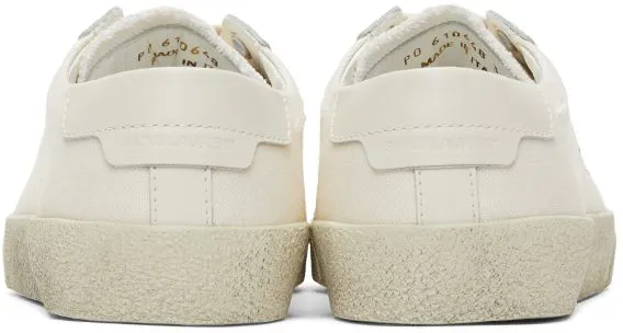 Saint Laurent Off-White Worn-Look Court Classic SL/06 Sneakers (610648 GUP10)