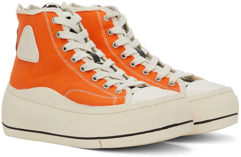 R13 Orange Kurt High-Top Sneakers (R13S5029M-S045A)