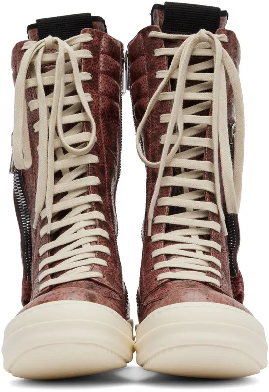 Rick Owens Pink Cargobasket Sneakers (RU01B1899 LSW)