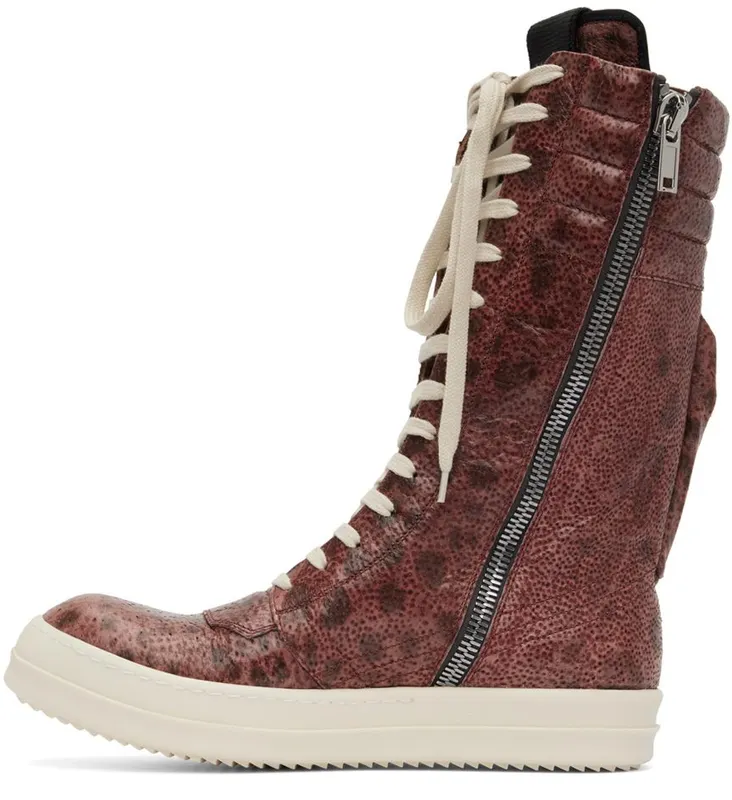 Rick Owens Pink Cargobasket Sneakers (RU01B1899 LSW)