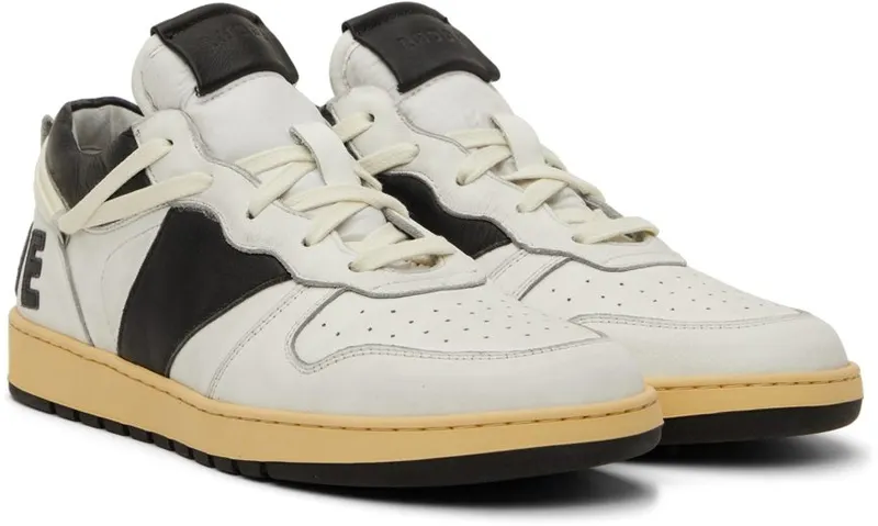 Rhude SSENSE Exclusive White & Black Rhecess Low Sneakers (RHSS22FO23178128)
