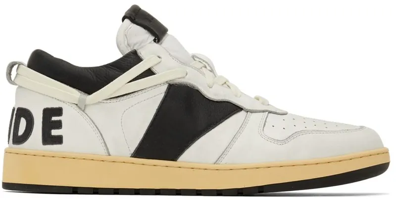 Rhude SSENSE Exclusive White & Black Rhecess Low Sneakers (RHSS22FO23178128)