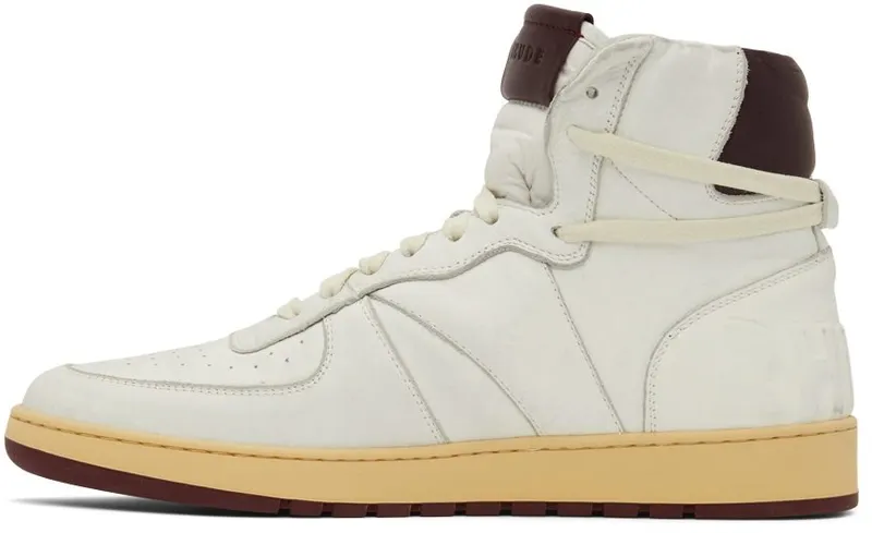 Rhude SSENSE Exclusive White Rhecess Sky Hi Sneakers (RHSS22FO07178500)