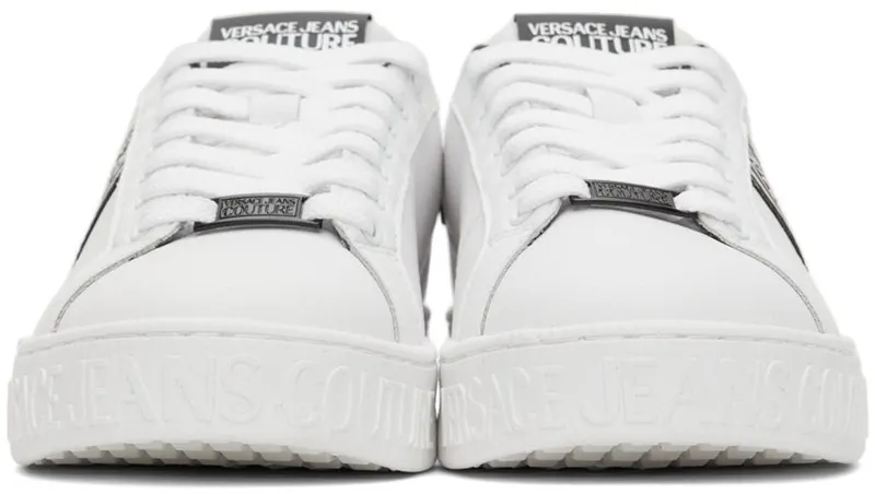 Versace Jeans Couture White 88 V-Emblem Court Sneakers (E72YA3SK1 EZP101)