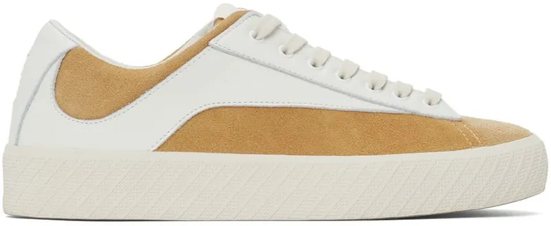 BY FAR White & Tan Suede Rodina Sneakers (22CRROASDU)