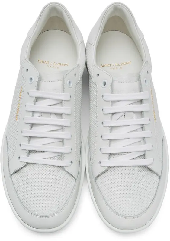 Saint Laurent White Court Classic SL10 Sneakers (6032231JZ10)