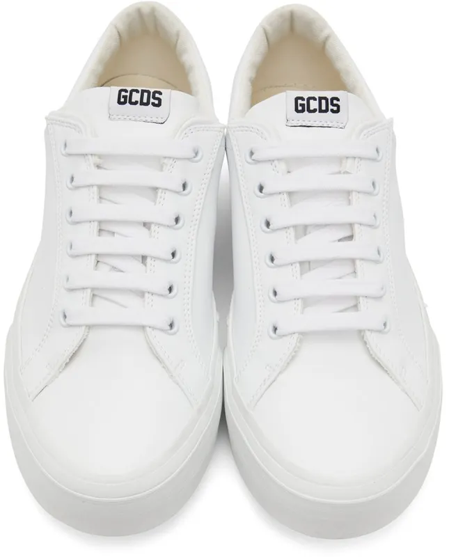 GCDS White Eco Bucket Sneakers (SS22M460020)