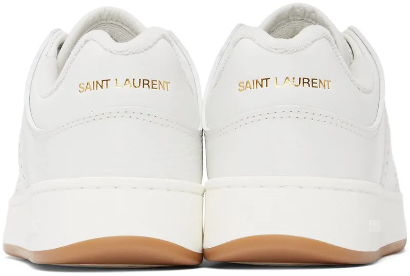 Saint Laurent White Leather Sneakers (690789AAAJH)