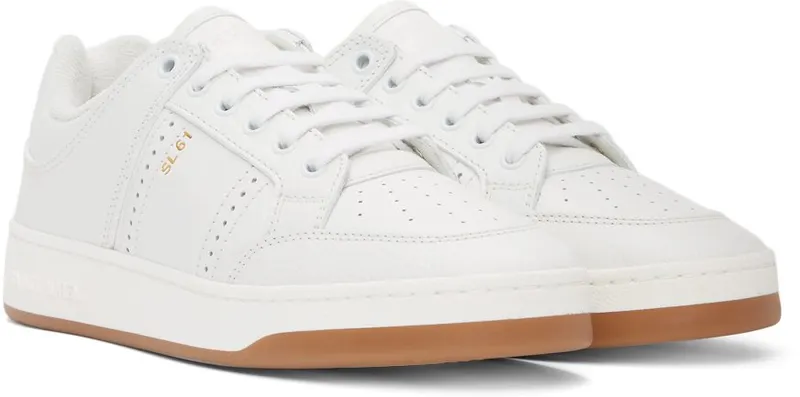 Saint Laurent White Leather Sneakers (690789AAAJH)