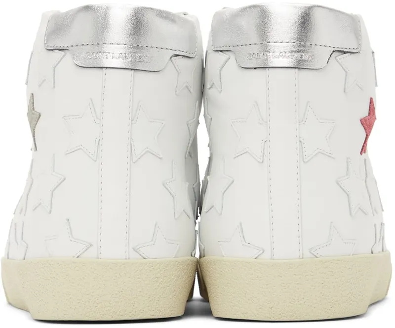 Saint Laurent White Star Court Classic Sneakers (672909 00ND0)
