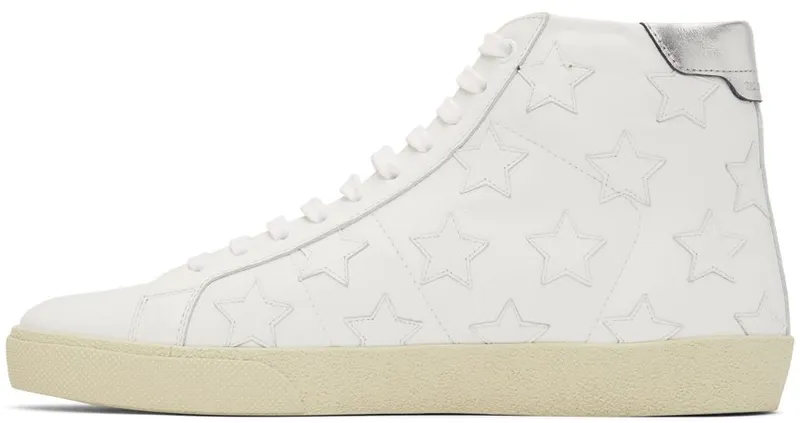 Saint Laurent White Star Court Classic Sneakers (672909 00ND0)