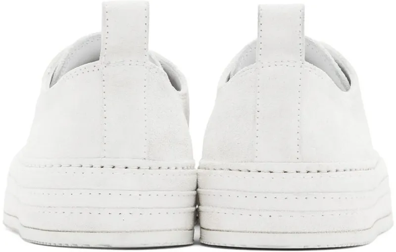 Ann Demeulemeester White Suede Gert Sneakers (2201-W-N03-375-001)