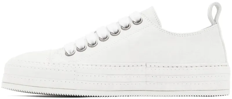 Ann Demeulemeester White Suede Gert Sneakers (2201-W-N03-375-001)