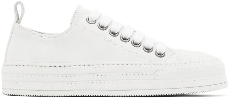Ann Demeulemeester White Suede Gert Sneakers (2201-W-N03-375-001)