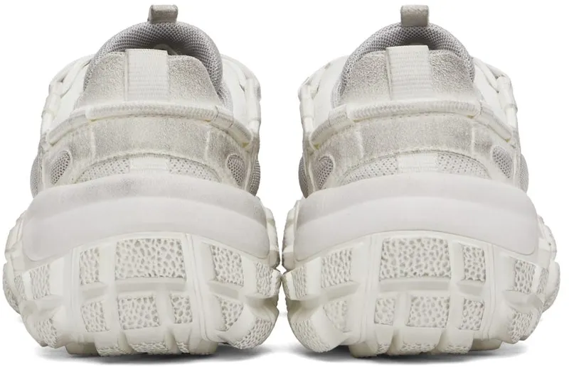 Acne Studios White Tumbled Low Sneakers (AD0307-)