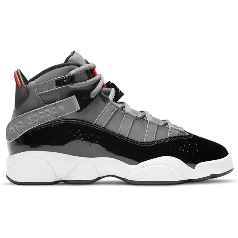 Jordan 6 Rings Smoke Grey Black Red Gold (322992-022)