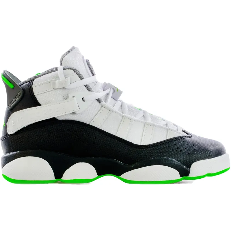 Jordan 6 Rings White Black Green (GS) (323419-130)