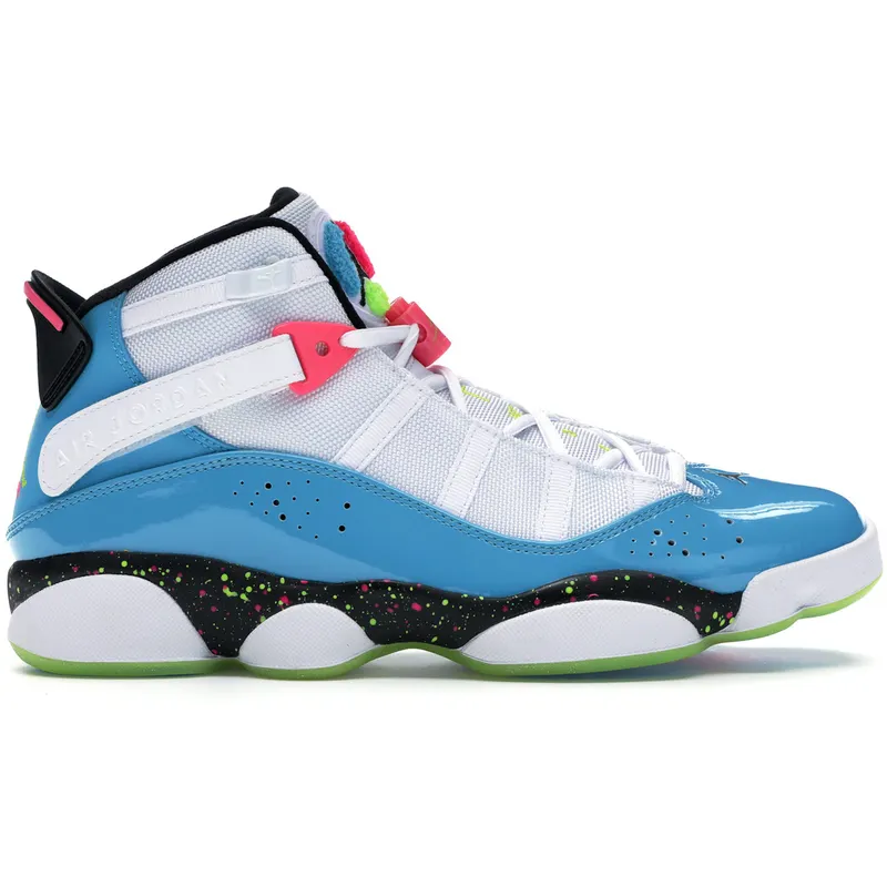 Jordan 6 Rings White Light Blue Fury Cyber (CK0018-100)