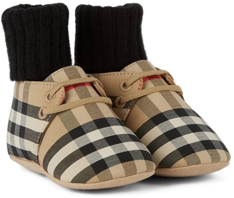 Burberry Baby Vintage Check Chalburyul Sock Detail Pre-Walkers (8041010)