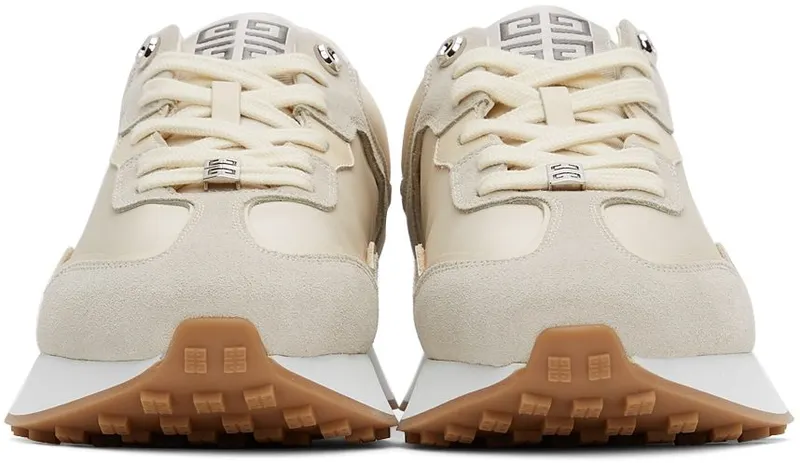 Givenchy Beige & Grey GIV Sneakers (BE001TE11Q)