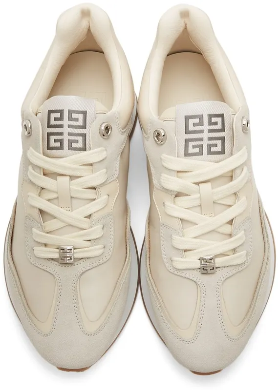Givenchy Beige & Grey GIV Sneakers (BE001TE11Q)