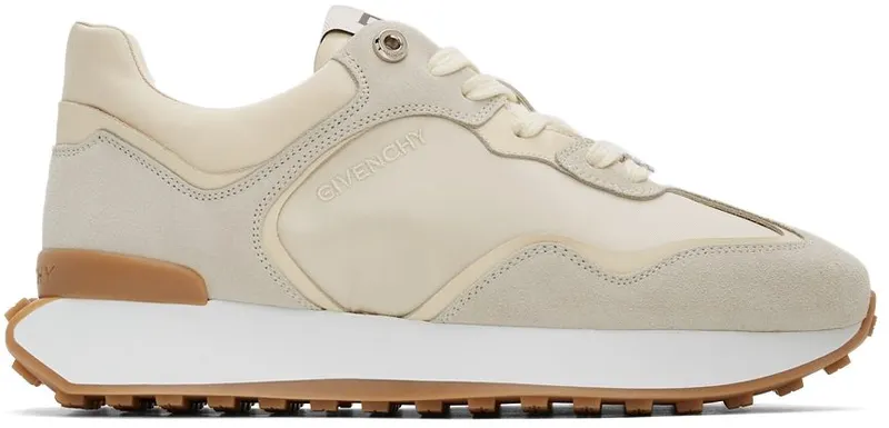 Givenchy Beige & Grey GIV Sneakers (BE001TE11Q)