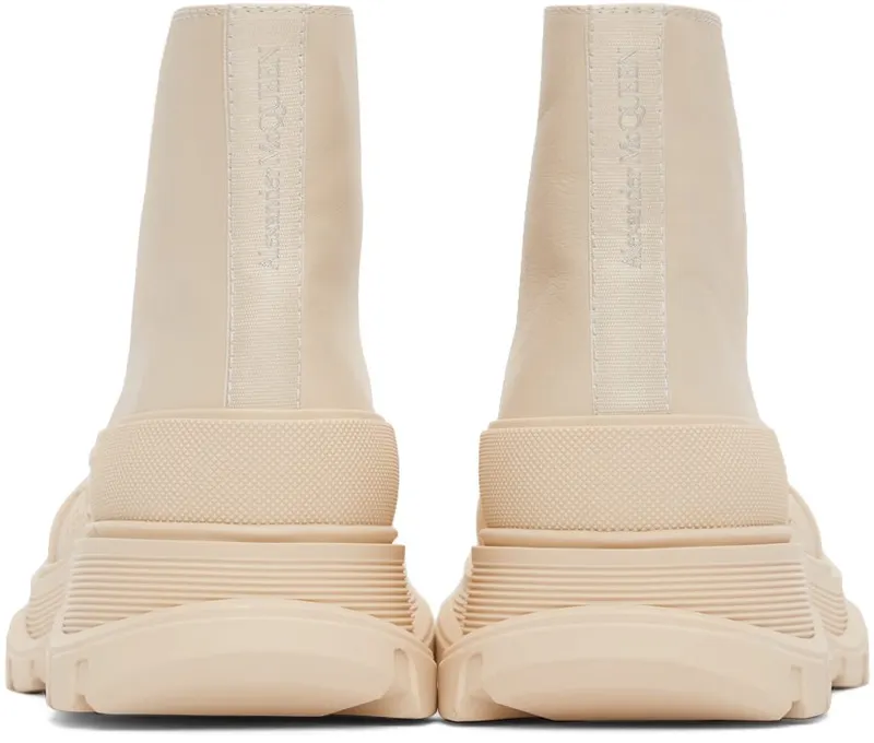 Alexander McQueen Beige Tread Slick High Sneakers (627206WIAG65593)