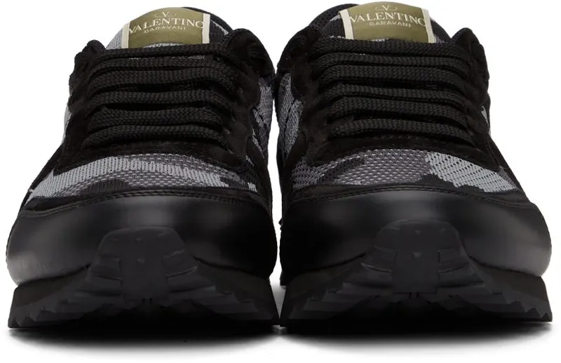 Valentino Garavani Khaki Camo Mesh Rockrunner Sneakers (XY2S0723QRK)