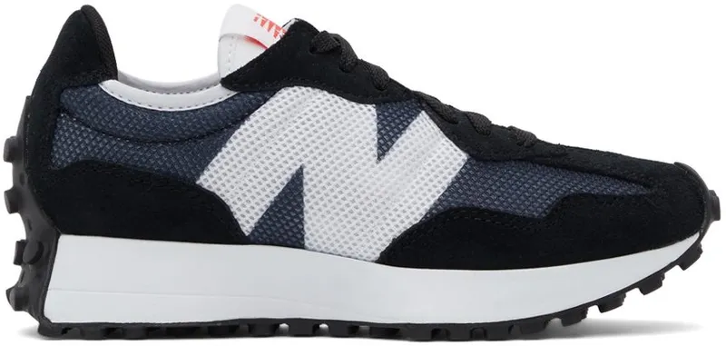 New Balance Black & Navy 327 Sneakers (MS327BC)