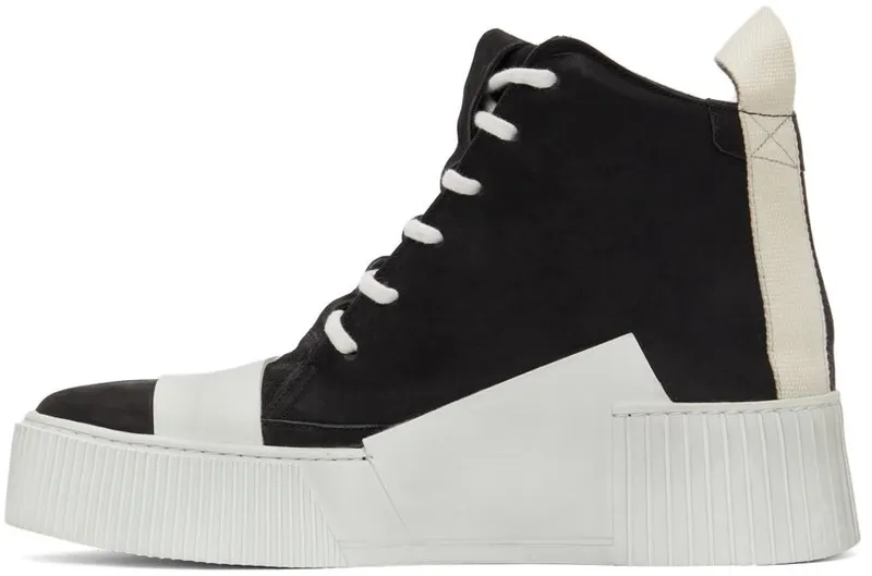 Boris Bidjan Saberi Black & Off-White Suede Bamba 1.1 High Top Sneakers (289-SS2200B1000000SM-0013)