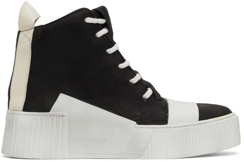 Boris Bidjan Saberi Black & Off-White Suede Bamba 1.1 High Top Sneakers (289-SS2200B1000000SM-0013)