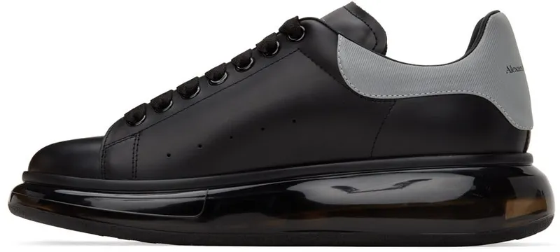 Alexander McQueen Black & Silver Oversized Sneakers (610812WIA4X)